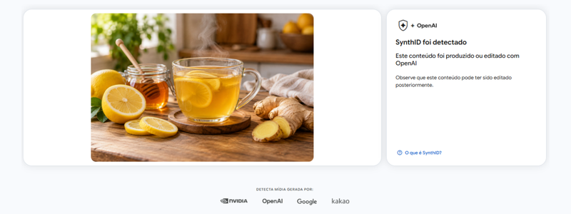 exemplo de imagem feita por IA detectada no SynthID do Google